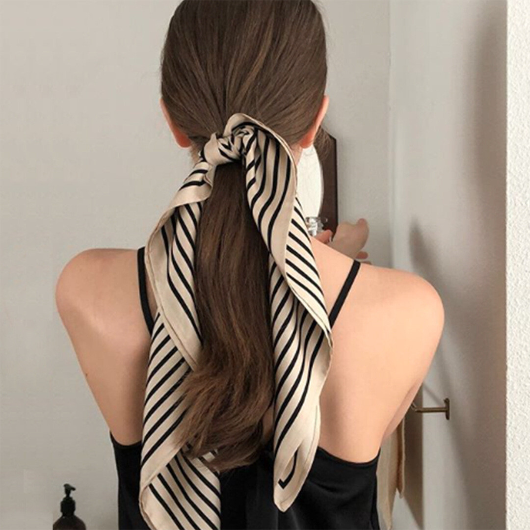 Women's Square Scarf Head Neck Hair Wrap Ponytail Bandana Classic