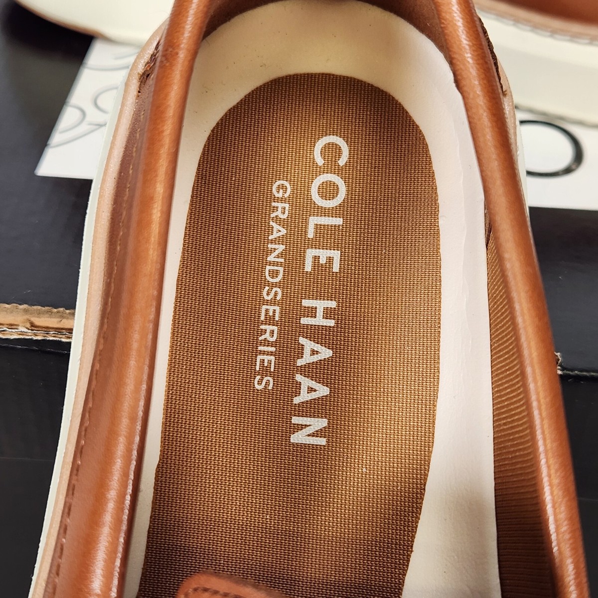 Size 8 - Cole Haan Grandpro Topspin Woven Heel Penny Loafer  display picture 3