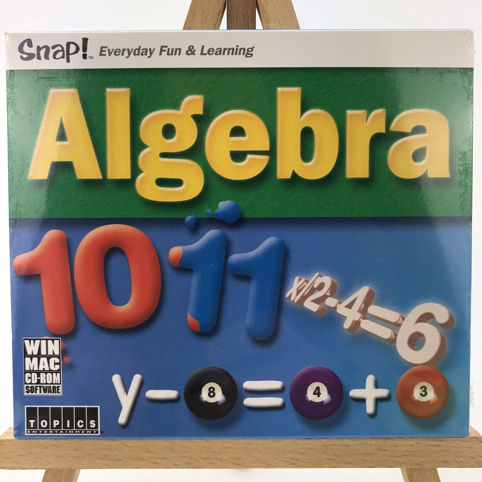 SEALED Snap Algebra Ages 11-15 Dual Platform Mac PC CD ROM Mathamatics 2003 - Image 2 of 4