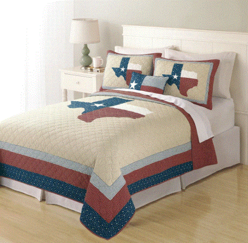 NIP HOME CLASSICS QUEEN WESLEY Texas Cotton REVERSIBLE QUILT $160