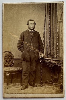 orig. CDV Foto Fotografie Bild alt Mode Mann Herr um 1865 London Mares