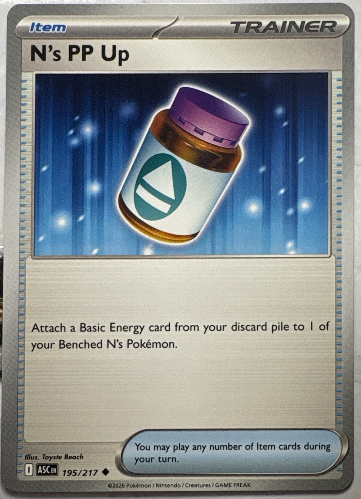 N's PP Up Uncommon ME: Ascended Heroes 195/217 NM