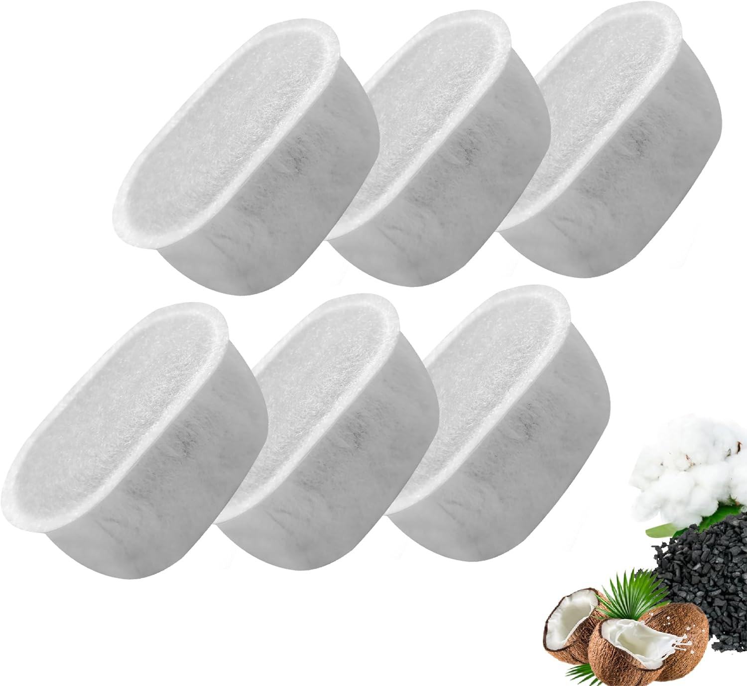 Charcoal Replacement Filters for Cat Water Fountain W300 W300B W500