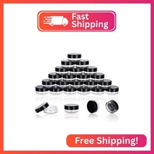 3 Gram Sample Containers With Lids, 25 Count Tiny Jars, Empty Lip Balm, Mini Cos