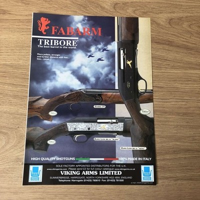 GUNS95 MAGAZINE ADVERT 12X9 FABARM TRIBORE EURO LION MK III  NERO 