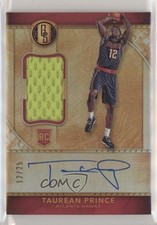 2016 Panini Gold Standard Rookie Jersey Prime AU 12/25 Taurean Prince Auto 6fs