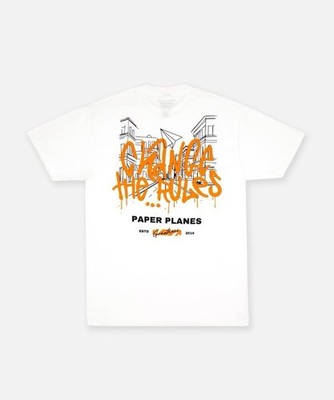 PAPER PLANES     WHITE IMAGINATION CHANGE THE RULES  TEE SIZE LARGE  