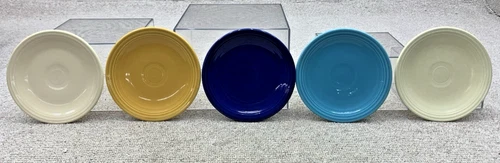 VTG Lot of 5 HLC Fiestaware 6 1/4" Salad Dessert Plate Homer Laughlin Fiesta