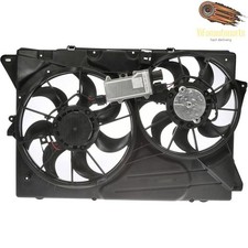 Dual Radiator Cooling Fan W Controller Assembly For Ford Explorer 11-12