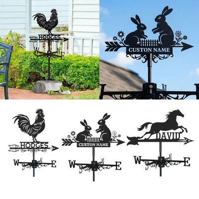 Einfache, dekorative Wetterfahne aus Metall für Bauernhof, Garten, Scheune