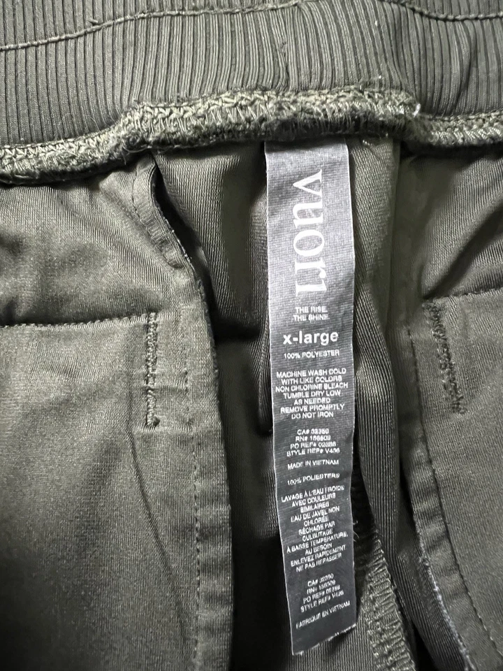 Vuori Men's Meta Jogger XL Dark Oregano Green Olive Stretch Moisture Wicking UPF - Image 4 of 4