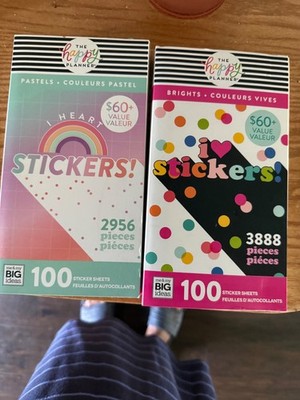 The Happy Planner Sticker Books Megabooks Lot of 2 Partially Used