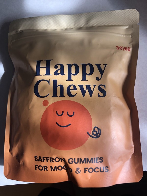 Saphire Happy Chews Saffron 60 count Brand New Mood & Focus