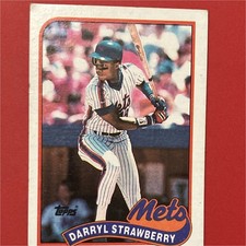 1989 Topps Base Set - Darryl Strawberry #300 New York Mets Baseball Card