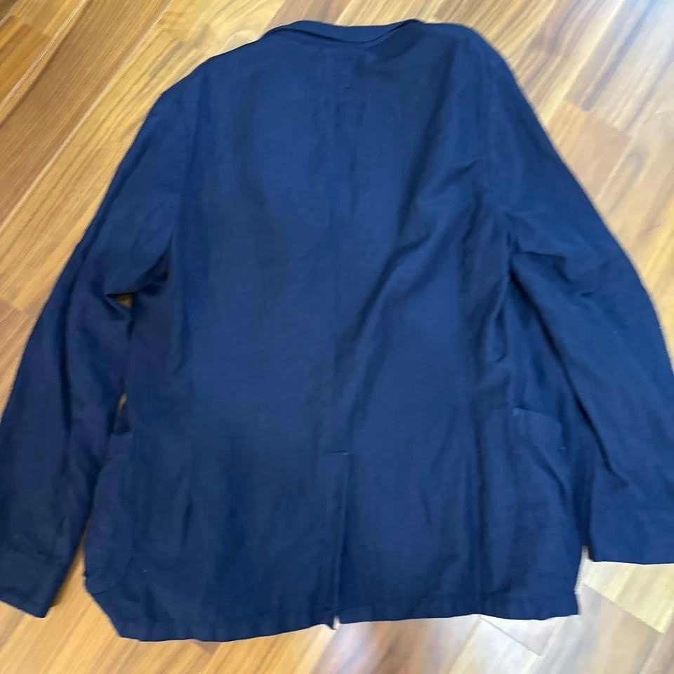 Kaptain Sunshine Fieldwrap Jacket, Size M, Navy, Linen and Wool - Image 4 of 4