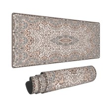 Boho Style Large Gaming Mouse Pad, Extended Big Keyboard Mouse Mat, Long Comp...