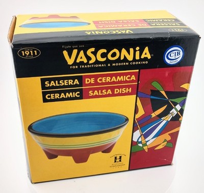 Vasconia Ceramic Salsa Dish - For Traditional & Modern Cooking ~ New -In-Box