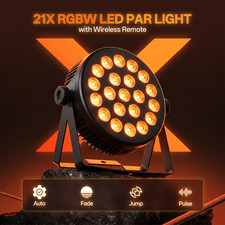 10PC DJ Disco Party Stage Light 21LED RGBW DMX Beam Lights KTV Show PAR Lighting