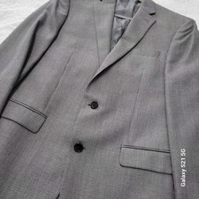 Lauren Ralph Lauren Mens Grey Micro Check Two Button Blazer Jacket 38L