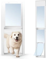 SUNYRISY Dog Door for Sliding Glass Door Height 74.8" to 80.7" & Lockable Panel
