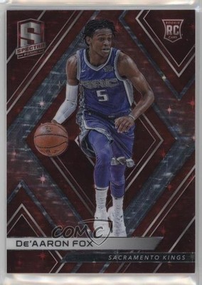 2017-18 Panini Spectra Red Prizm 15/75 De'Aaron Fox #51 Rookie RC 5w7