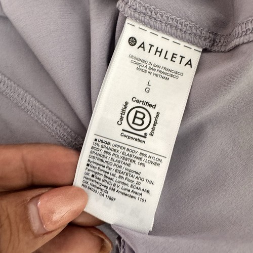 Athleta geripptes ärmelloses Midikleid mit fallender Taille Damen Gr. L Lavendel neu 140 $ - Bild 19 von 20