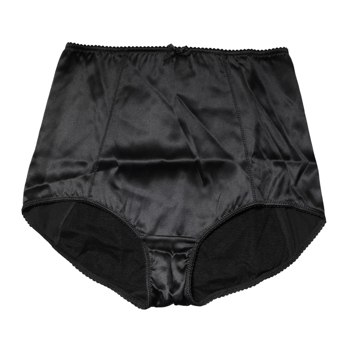 DOLCE & GABBANA Underwear Black Silk Blend High Waist Girdle Panty