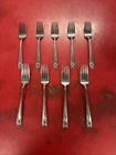 International Spring Glory 6.5" Sterling Silver Salad Forks Set of 9 346.65 Gram
