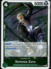 Roronoa Zoro Foil R Carrying On His Will OP13-037 NM