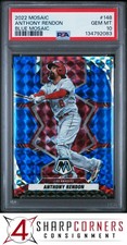 2022 PANINI MOSAIC BLUE PRIZM #148 ANTHONY RENDON #/99 POP 1 PSA 10
