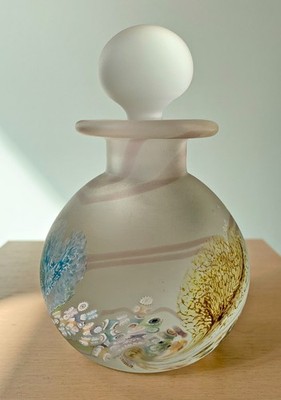 UNGEWÖHNLICHER Venice Simplon Orient Express Kunstglas Parfüm Flakon hergestellt von Caithness