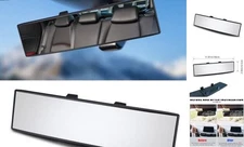 12.1 Inch Interior Clip-on Panoramic Convex Rear View Mirror for Car, White