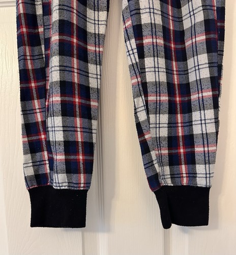 Abercrombie Kids Sleep Pajama Lounge Pants Size 7/8 Blue Red White Plaid Unisex - Picture 4 of 6