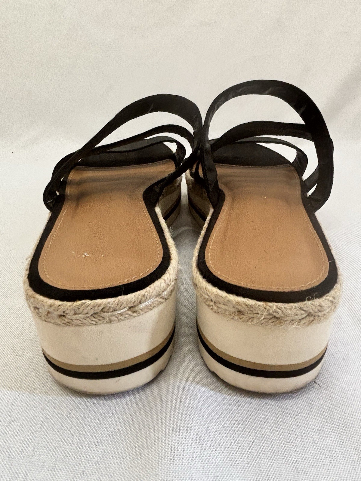 Universal Thread Sandals 3 Strap Black Espadrille… - image 3