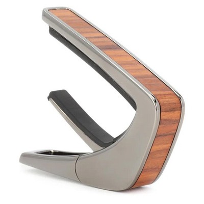 Used Thalia Shell Collection Capo, Black Chrome w/ Santos Rosewood Inlay