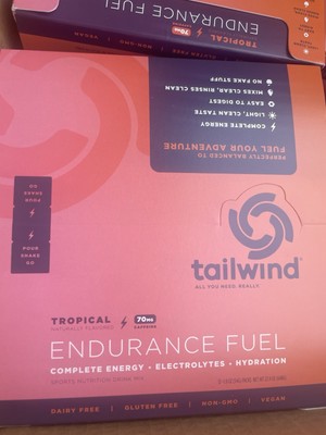 Tailwind Nutrition Endurance Fuel Sports Drink Powder Single Pac X 12 Caffeine