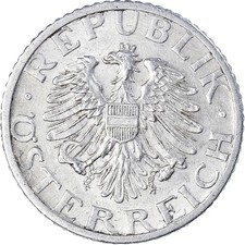 [#373481] Coin, Austria, 50 Groschen, 1955, AU(50-53), Aluminum, KM:2870