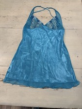 Frederick's Of Hollywood Nightgown Women  s XL Slip Chemise Lingerie aqua