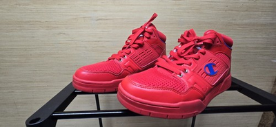 #ad Champion High Top Red Leather Sneakers Men’s Size 9.5 $17.50