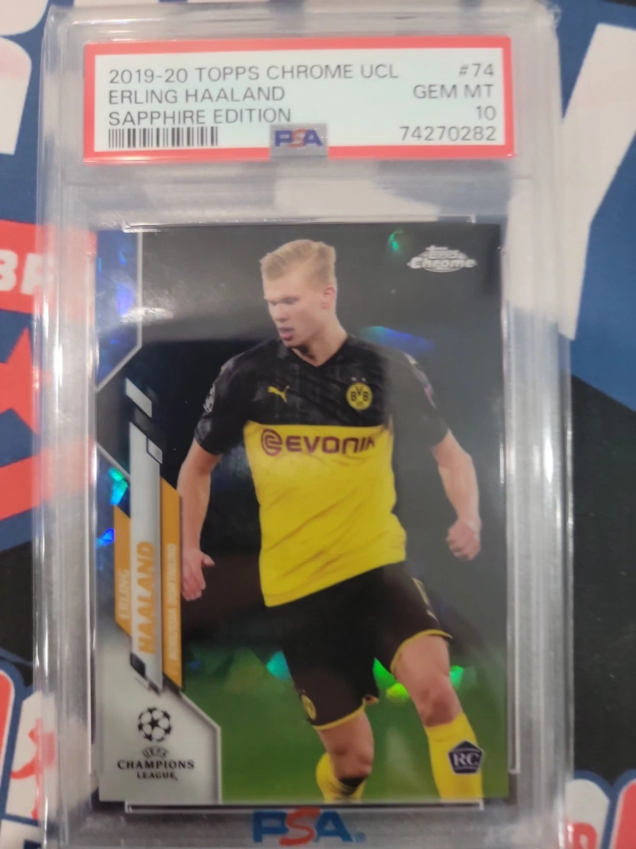 2019-20 Topps Chrome UCL Sapphire Edition Erling Haaland #74 for