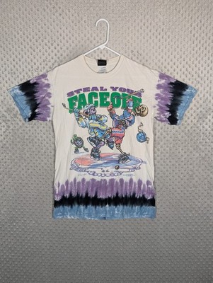 Grateful Dead Steal Your Faceoff Liquid Blue T-Shirt Men's Medium y2k Tie-Dye