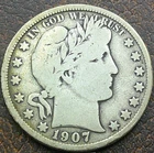 US 1907-S Barber Half Dollar  **