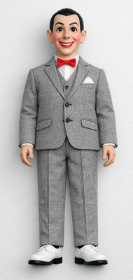 Vintage Peewee Herman 17'' Pull String Talking Doll 1987 Squeaky Matchbox