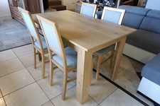 Modern wooden dining table in light wood colour, oak burlington ONLY TABLE