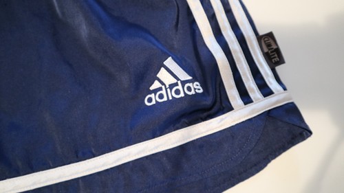 MEN'S BLUE SATIN SOCCER SHORTS SIZE LG - Picture 6 of 7