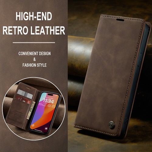For Samsung Galaxy A22 A33 A34 A53 Retro Leather Magnetic Flip Wallet Case Cover - Picture 30 of 57