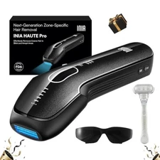 INIA HAUTE Pro IPL Hair Removal with Ice-Cooling Care for Men and Women - Black
