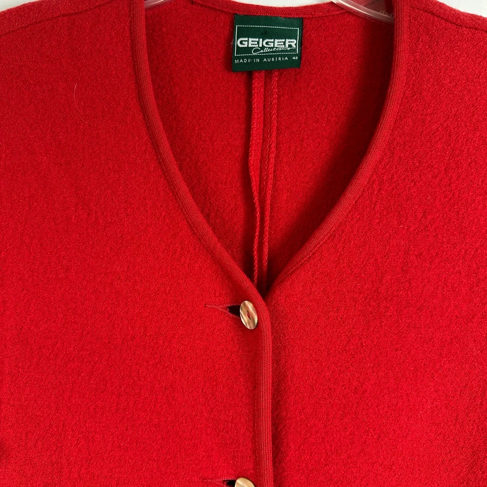 Vintage Geiger 100% Wool Vest Mens 42 Austria 5-Button Melrose Pockets Grandpa - Image 2 of 4