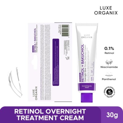 Luxe Organix Retinol+ Bakuchiol Overnight Glow Gentle Treatment