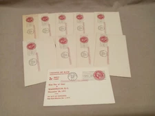 USPS Postcards - FIRST DAY ISSUE - Lot of 10 w/ REPLY CARDS UY13 (PCFD-UY13)